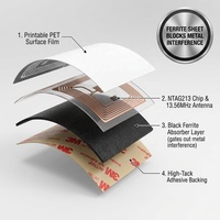 Etiqueta NFC Flexible para Metal, NTAG213, 13.56MHz, Resistente al Agua, para Identificación de Activos Metálicos