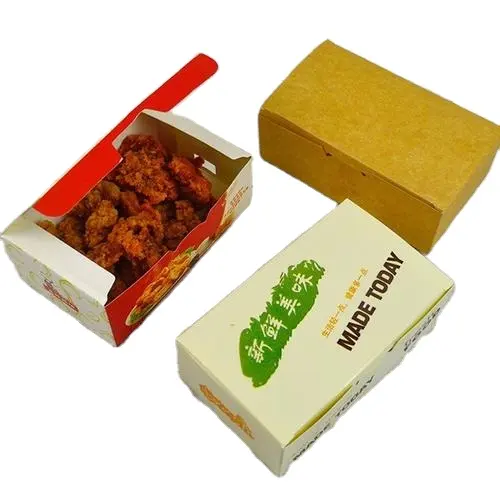 Fast Food Verpakking Gebruik Wegwerp Biologisch Afbreekbaar Gebakken Kip Nesten Box Verpakking