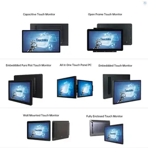 Metal Case 10 13 15 18 22 23 27 32 43 Inch Open Frame Android Win Linux All In 1 Desktop Touch Screen Monitor With Base