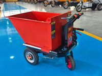 Chariot de transport électrique à batterie, benne basculante robuste, mini-chariot à roues pour chantier de construction et ferme