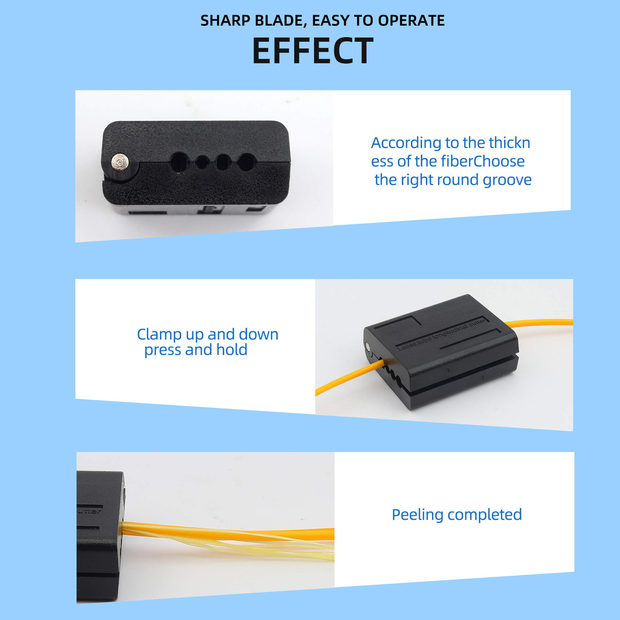 Fiber Optic Cable Jacket Slitter loose tube longitudinal Cutter Beam