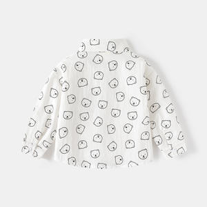 2024 nouvelle collection printemps et automne blanc chemise à manches longues décontractée pour enfants avec cravate robe haut en gros pour garçons et bébés - Product Image 4