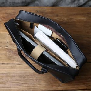 Maletín de Cuero Genuino para Hombre, Estilo Casual de Negocios, con Correa Cruzada, para Portátiles de 16 Pulgadas, con Cierre de Cremallera, OEM/ODM - Product Image 6