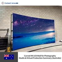 Canbest Série U P1.25 1.25Mm 5400x3037.5Mm Écran d'affichage mural vidéo intérieur incurvé 4K Led pour studio de photographie en Australie