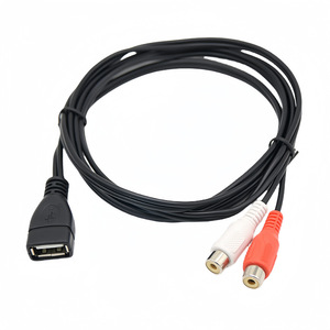 Cao Cấp 1.5M <span class=keywords><strong>USB</strong></span> 2.0 Nữ Để Dual RCA Nữ <span class=keywords><strong>AV</strong></span> Cable Với Vàng-Mạ Kết Nối Cho TV Set Top Box/DVD Máy Nghe Nhạc Kết Nối - Product Image 1