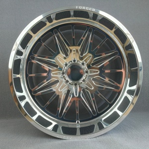 Jantes en alliage d'aluminium forgé noir brillant poli avec enjoliveur flottant 22x14 24x14 26x14 28x12 30x16 -18 -25 -44 -51 -76 Offset 6x5.5 8x170 - Product Image 4