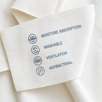 Étiquettes tissées recyclées pour T-shirts, prix usine, avec design personnalisé et bords soignés, étiquettes respirantes