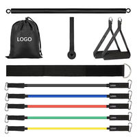 YX Juego de Bandas de Resistencia de Látex de Alta Calidad para Yoga y Gimnasio, 11 Piezas, 1.2m, Portátiles para Ejercicios de Fitness