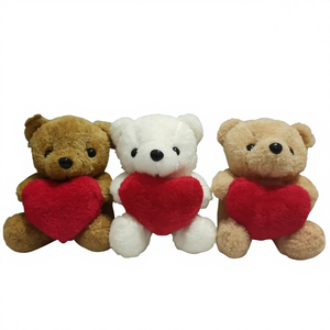 Nuovo Orsacchiotto Peluche Cross-border, Orsetto Abbraccia-Cuore, Bambola di Peluche per San Valentino, Piccolo Orso di Pezza, Bambola Natalizia in Cotone PP - Product Image 1