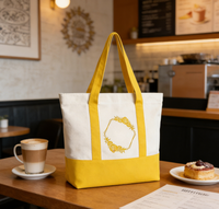 Grand sac fourre-tout en toile personnalisable, écologique, recyclable, réutilisable, parfait pour les cadeaux, les courses et les sorties