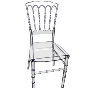 Sedie Chivari in Resina Plastica Trasparente per Eventi e Feste, Lussuose Sedie da Matrimonio Bianche Stile <span class=keywords><strong>Tiffany</strong></span> - Product Image 5