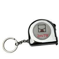 Ruban à mesurer de 2 m/79 pouces en gros d'usine avec logo, ruban à mesurer de bureau portable pas cher avec porte-clés