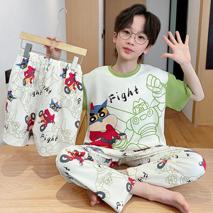 Pijamas Infantiles al por Mayor para Niños, Lindos Pijamas con Estampados <span class=keywords><strong>de</strong></span> Dibujos Animados y Superhéroes, Conjunto <span class=keywords><strong>de</strong></span> <span class=keywords><strong>Pijama</strong></span> Ligero <span class=keywords><strong>de</strong></span> Algodón para Verano - Product Image 1