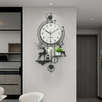 Horloge murale silencieuse en acrylique avec cercles concentriques, design moderne, décoration de luxe pour salon et bureau