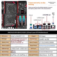 Jingyue X99 E-ATX Desktop Dual-Socket Motherboard X99-8D4/8D3 9D3/9D3 Baru Asli