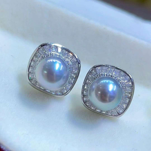 SGARIT gros bijoux 925 boucles d'oreilles en argent 7-8mm réel japon <span class=keywords><strong>Akoya</strong></span> mer eau perle haute qualité boucles d'oreilles pour les femmes - Product Image 6