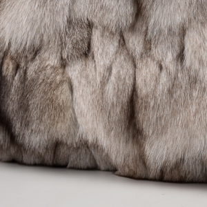 Luxueux gris <span class=keywords><strong>café</strong></span> <span class=keywords><strong>renard</strong></span> fourrure taie d'oreiller hôtel modèle chambre canapé salon Villa taille housse de coussin décoratif et coussins - Product Image 5