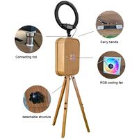 Cabina de Fotos Portátil con Marco de Madera para iPad, Soporte para Cámara DSLR, Kiosco de Selfies para Bodas, Fiestas y Eventos