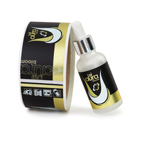 Rouleau d'autocollants d'étiquettes personnalisées en gros impression adhésive étanche en feuille d'or pour l'emballage d'huile essentielle de parfum