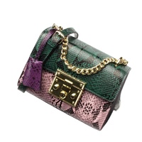 Nouveauté : Sac à main bandoulière pour femme en cuir tendance, motif peau de serpent gaufré, design classique et élégant