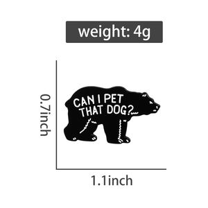 Bolehkah saya peliharaan yang anjing Enamel Pin lucu kartun bros logam kerah lencana perhiasan ransel Aksesori Hadiah - Product Image 6