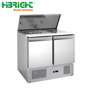 Barra de ensalada comercial de acero inoxidable, mesa de preparación de sándwich, refrigerador, Saladette - Product Image 5