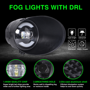 Đèn sương mù tích hợp đèn chạy ban ngày cho Toyota Tundra 2007 2008 2009 2010 2011 2012 2013, đèn sương mù lắp cản trước zin - Product Image 5