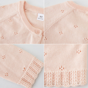 Chaqueta cárdigan <span class=keywords><strong>de</strong></span> algodón puro Niña y acogedor para Bolero suéter fino hueco para niña - Product Image 4