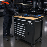 Armoire à outils roulante de qualité industrielle RT TOOL, 7 tiroirs, verrouillage centralisé pour atelier d'entretien de flotte