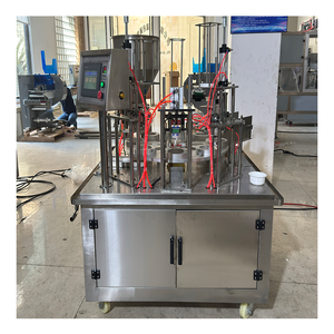 Máquina automática <span class=keywords><strong>de</strong></span> sellado <span class=keywords><strong>de</strong></span> Llenado <span class=keywords><strong>de</strong></span> líquidos <span class=keywords><strong>de</strong></span> yogur <span class=keywords><strong>de</strong></span> miel <span class=keywords><strong>de</strong></span> tipo rotativo para vasos <span class=keywords><strong>de</strong></span> plástico - Product Image 1