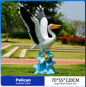 Estatua de pájaro de fibra de vidrio lista para enviar, escultura realista de animales para jardín, zoológico, paisajismo: búho, cisne, avestruz. - Product Image 4