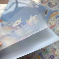 Nueva carpeta de documentos de tamaño A4 de una sola página en forma de L, bolsa de almacenamiento de archivos de Material PP de Color transparente de plástico
