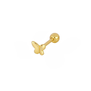 Boucles d'oreilles clous mini papillon brillantes en argent sterling S925 pour femmes et jeunes filles - Product Image 1