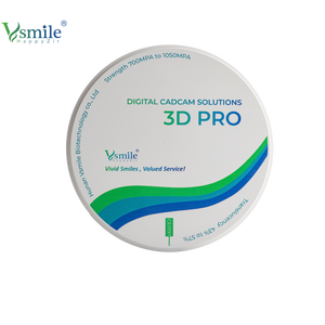 2023 Vsmile Maßgefertigter CAD/CAM <span class=keywords><strong>Audental</strong></span> Transluzenter 3D Pro 12mm Mehrschichtiger Zirkonoxid-Block 43-57% Transluzenz CE Dental - Product Image 1