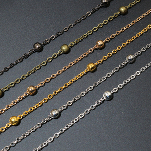 5 mét/lô <span class=keywords><strong>3.5mm</strong></span> Bóng dây chuyền đồng vàng bạc màu handmade Vòng Cổ Vòng tay tự làm đồ trang sức làm phát hiện phụ kiện - Product Image 2