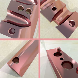 QFW ذهبي وردي 2/تجويف أحمر شفاه من الألومنيوم مرطب شفاه ثلاثة ألوان أحمر شفاه من الألومنيوم قالب أحمر شفاه من الألومنيوم ، قالب أحمر شفاه تصنعه بنفسك - Product Image 5