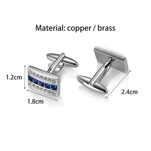 Bán Buôn Vòng Đen Đá Quý Mạ Vàng Khuy Măng Sét Pha Lê Đá Quý Mens Khuy Măng Sét - Product Image 3