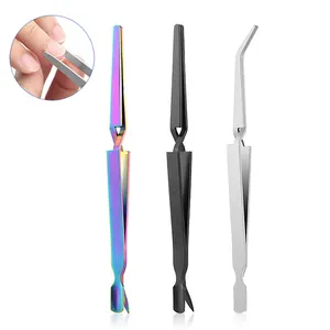 Hot 5Pcs/Set Professional Extended Nail Double-Headed Gel Nails Polish Tweezers Accessories Manicure Tools Supplies Wholesale