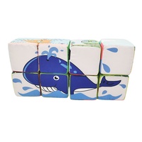 Ensemble de jouets éducatifs pour bébés Fuying, 6 pièces, cubes de construction en mousse mignons et blocs en tissu pour jouer à l'intérieur et les occasions de Noël
