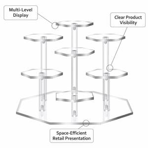 Stand <span class=keywords><strong>Display</strong></span> Akrilik Kustom, untuk Figur Koleksi dan Aksesoris Perhiasan, Rak Pajangan Bertingkat Dekoratif untuk Figur - Product Image 3