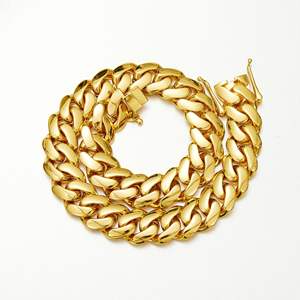 הסיטונאי עבה 10 מ "מ-22 מ" מ מותג יוקרתי שרשרת זהב 18k ההיפופ של שרשרת קואן - Product Image 3