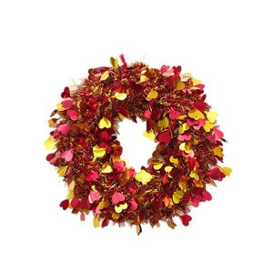 Guirlande de Noël artisanale en PET, décoration de porte en forme de cœur pour la Saint-Valentin, décoration pour hôtel, centre commercial, mobilier - Product Image 5