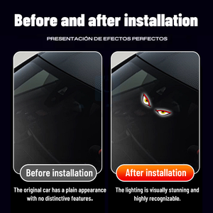 HAIZG Feu de signalisation solaire LED sans fil, système solaire « Œil du Diable », installation non destructive, système d'éclairage automatique flexible - Product Image 6