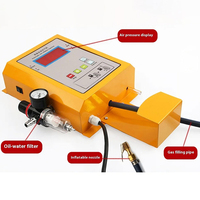 Hot Sale Automatic Digital Tire Inflator Simple Wall Mounted Metal Air Compressor Pressure Monitor 50-100Psi Yellow for