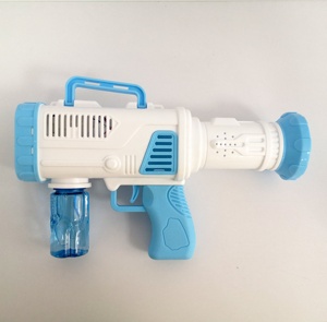 Ventas calientes Automático 20 Agujeros Cohete Soplador de jabón Plástico Alta demanda Cohete Bazooka Pistola de burbujas - Product Image 4