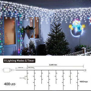 ไฟประดับตกแต่งคริสต์มาสแบบเส้น LED กันน้ำกลางแจ้ง IP65 ใช้ไฟ AC 220V พร้อมรีโมทไร้สายและรับประกัน 2 ปี - Product Image 4