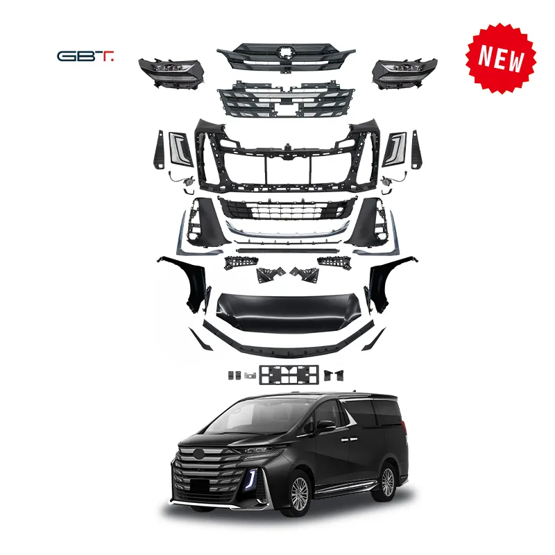 Gbt 2015-2018 Vellfire Anh30 Tot 40 Vellfire Model Voorbumper Lippen Upgrade Bodykit Voor Vellfire 30-serie Tuning Bumper Onderdelen