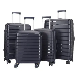 Juegos de maletas de PP de 20, 24 y 28 pulgadas, equipaje personalizado con ruedas