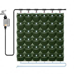 Sistema hidropónico vertical al por mayor macetas de plástico para colgar en la pared maceta vertical apilable de riego automático colgante - Product Image 2