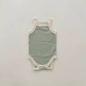 Bio-Baumwolle Säuglings overall Gut verkaufter süßer Druck Muster Baby Stram pler Set Sommer Kurzarm Bodysuit 100% gestrickte Baumwolle - Product Image 3